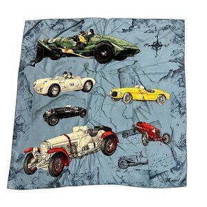 Chopard Vintage Cars Silk Scarf 34x33 Automotive Luxury Square Scarf